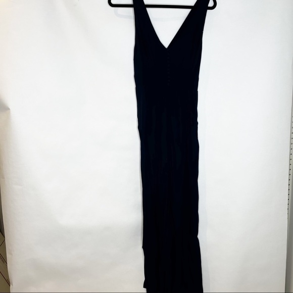 Madewell | V-Back Wide Leg Pleated Jumpsuit in Navy - Picture 4 of 9